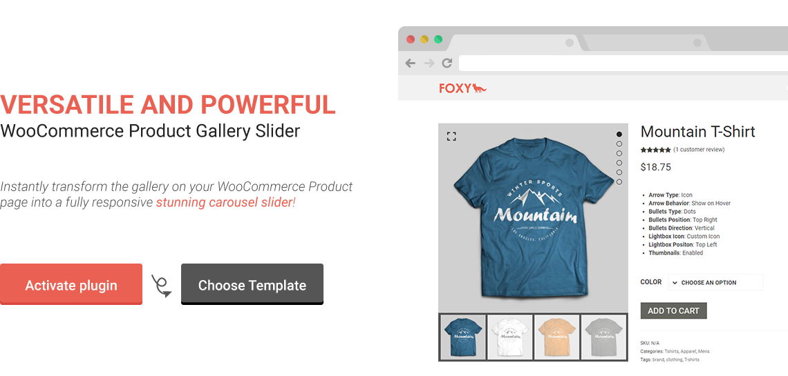 Foxy WooCommerce Product Image Gallery Slider Carousel